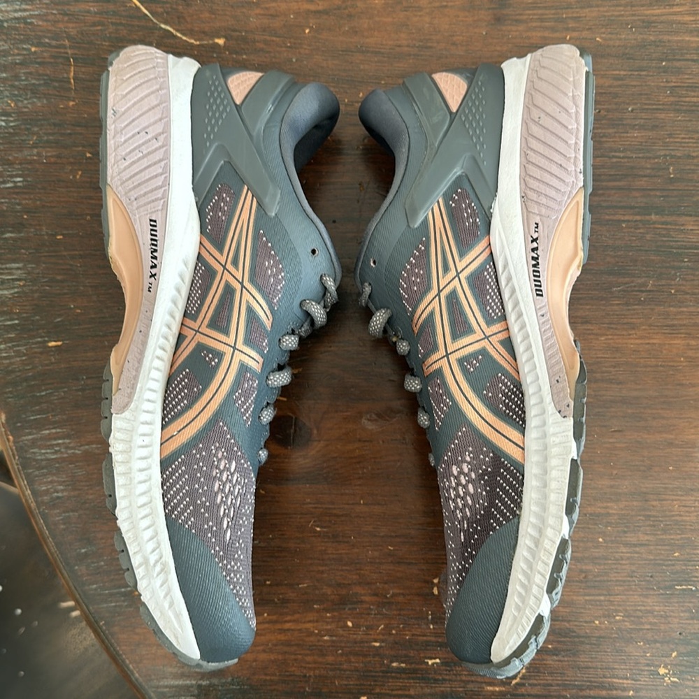 ASICS Gel-Kayano 26 running, women's 10.5 in Metropolis (grey)/Rose Gold - Picture 7 of 8